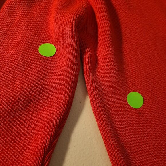 3 for $30 -Vtg Kikit Red Sweater Cardigan Animal Print Faux Fur Removable Collar - Picture 7 of 8